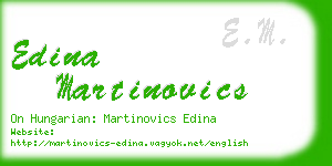 edina martinovics business card